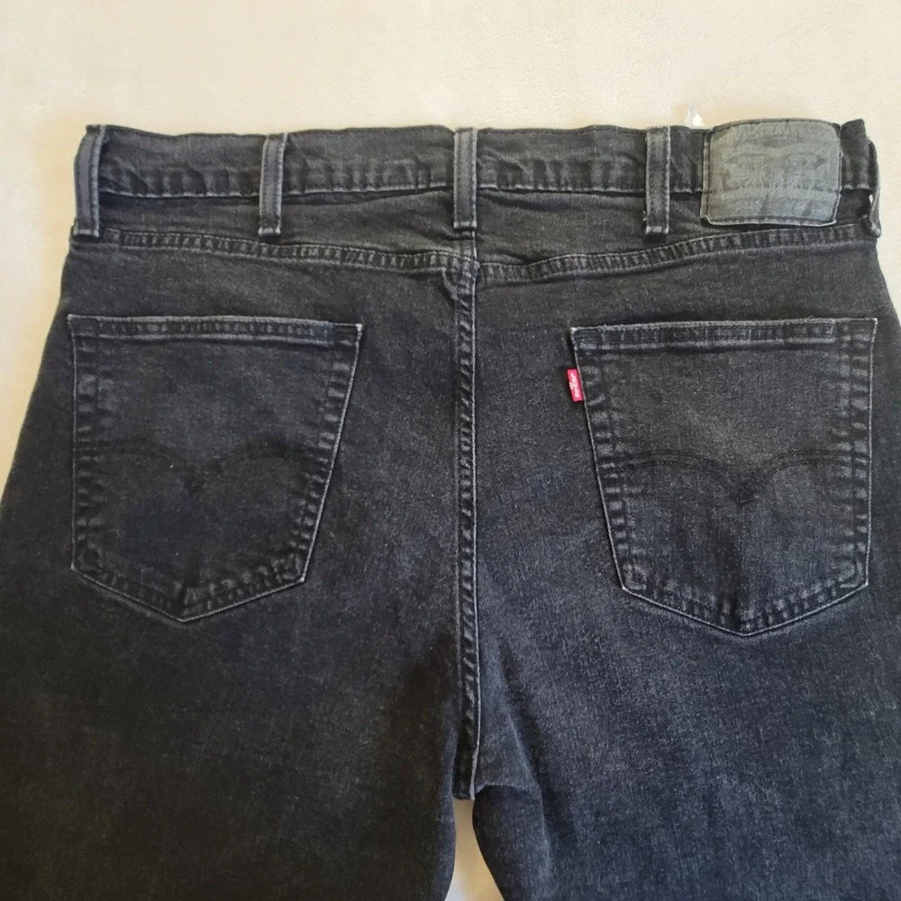 Levi's 541 Athletic Taper Jeans Mens 40x30 Black Stretch Denim Pants Big & Tall